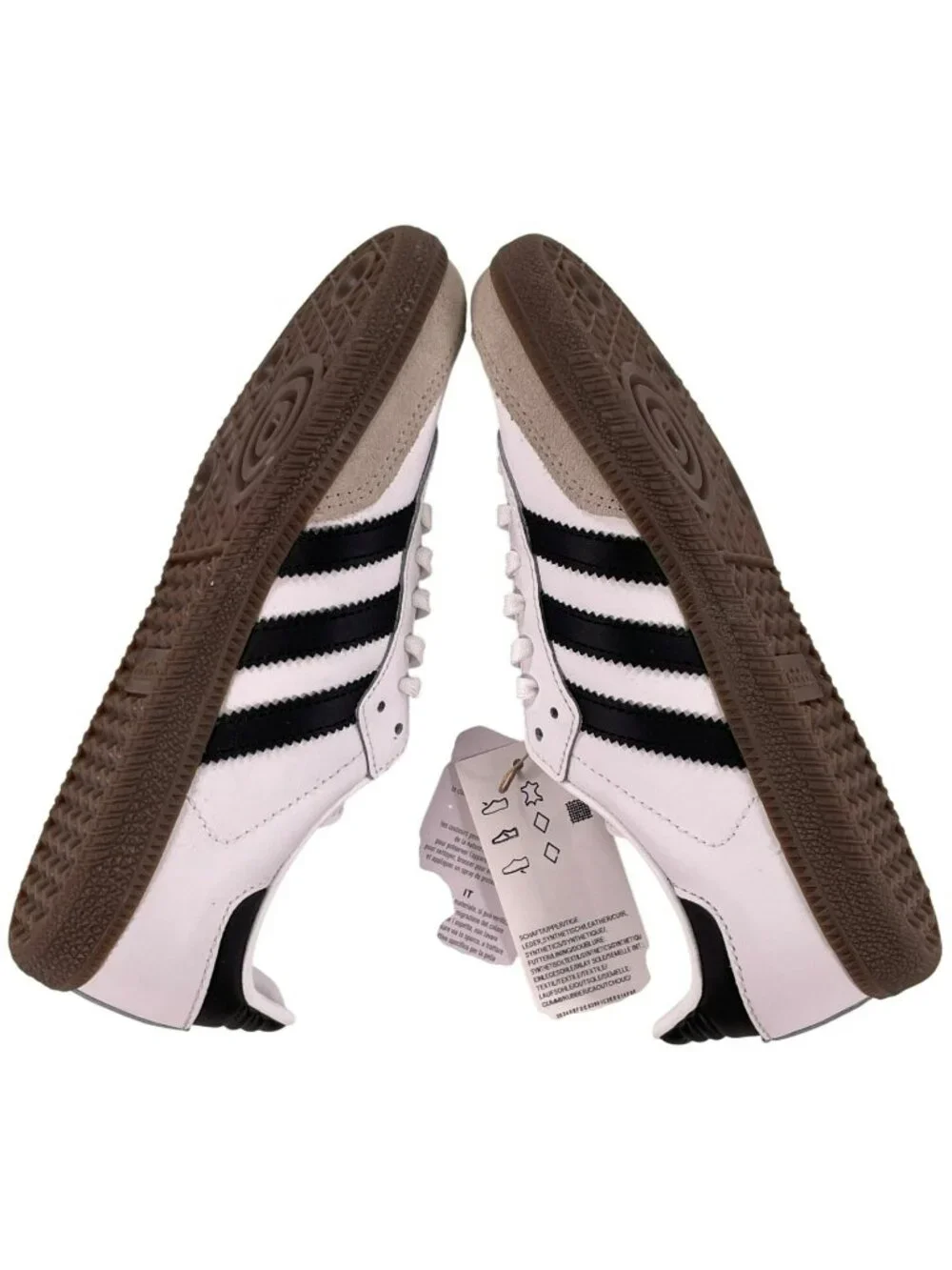 Adidas Samba OG C Sneakers Athletic Shoes White Black Sneakers Kids Size 2 NEW